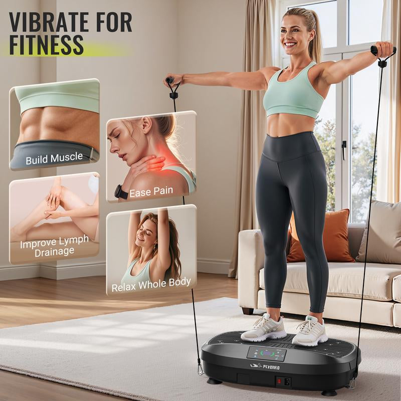 【FLYBIRD & Feierdun】Vibration Plate Machines – Multiple Styles & Colors, Strong Load Capacity, Lymphatic Drainage Machines, Whole Body Workout with 2 Resistance Bands【Dealsforyoudays】