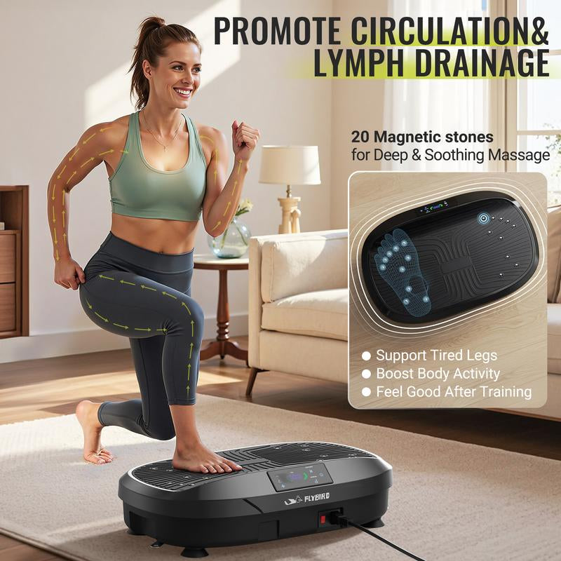 【FLYBIRD & Feierdun】Vibration Plate Machines – Multiple Styles & Colors, Strong Load Capacity, Lymphatic Drainage Machines, Whole Body Workout with 2 Resistance Bands【Dealsforyoudays】